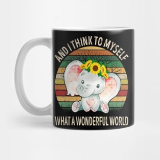 And I Think To Myself What A Wonderful World Elephant Mug